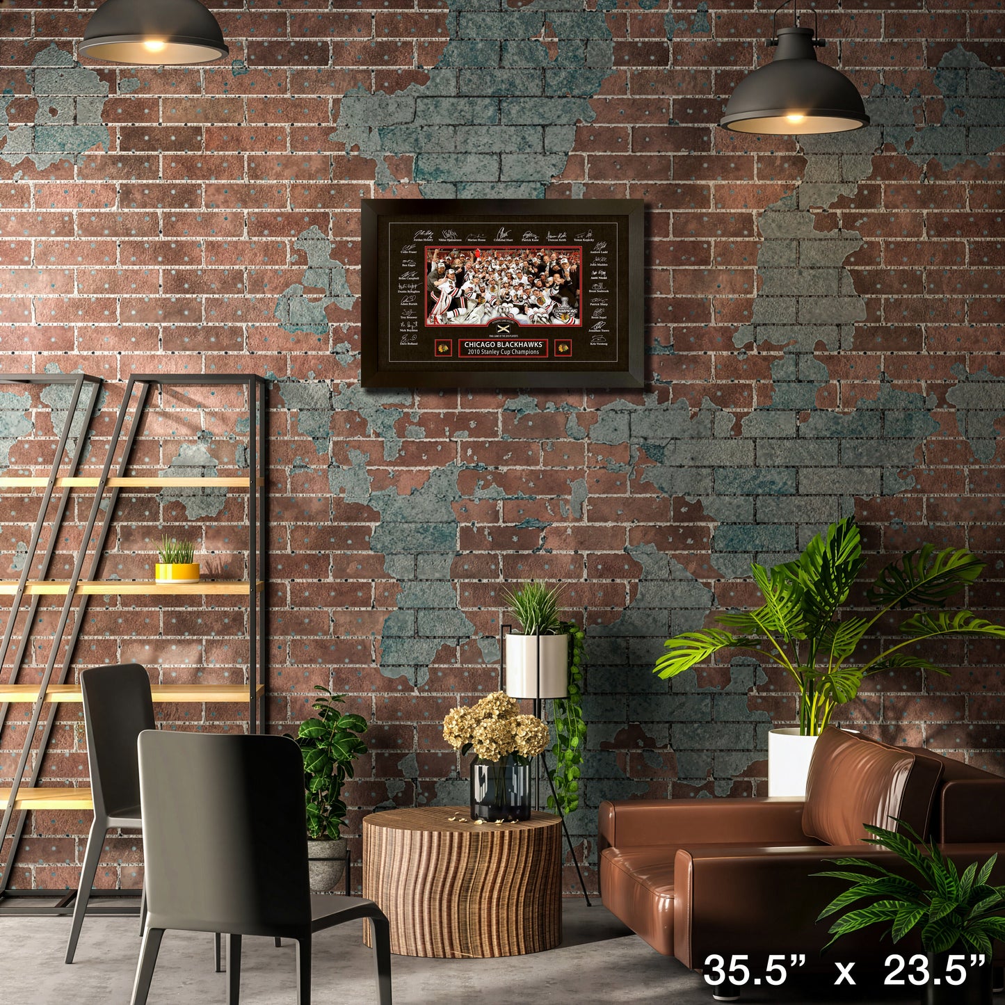 Chicago Blackhawks 2010 Stanley Cup Replica Signature Frame with Game-Used Net