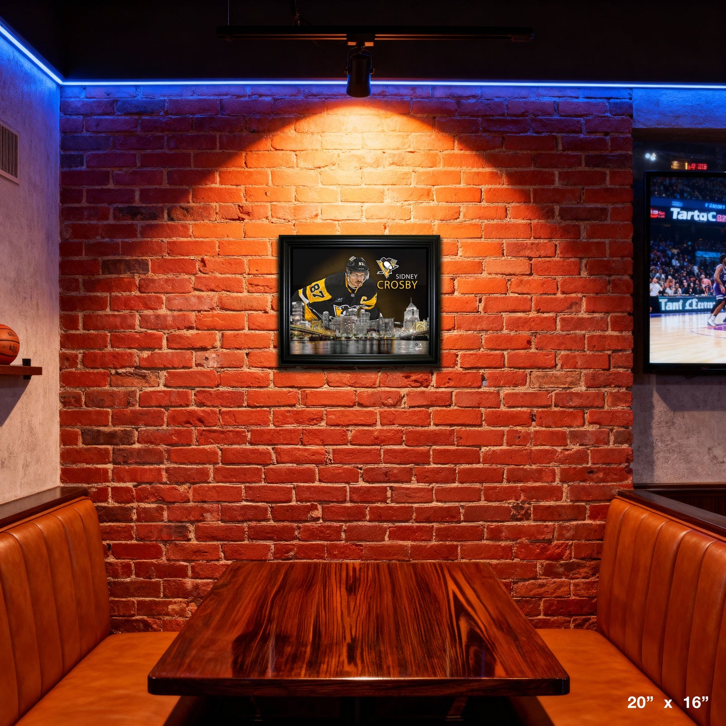 Sidney Crosby 16x20 Framed Skyline PhotoGlass Print Penguins