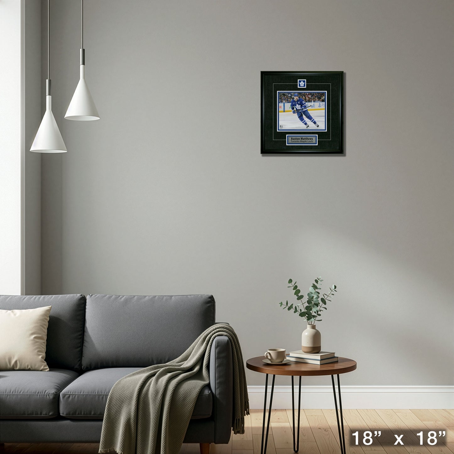 Auston Matthews Framed Pin & Plate Toronto Maple Leafs