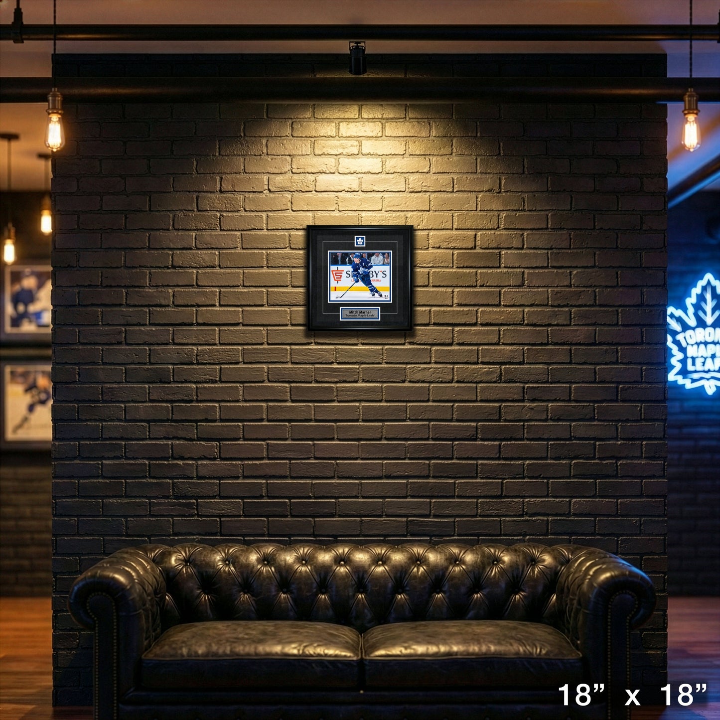 Mitch Marner Framed Pin & Plate Toronto Maple Leafs