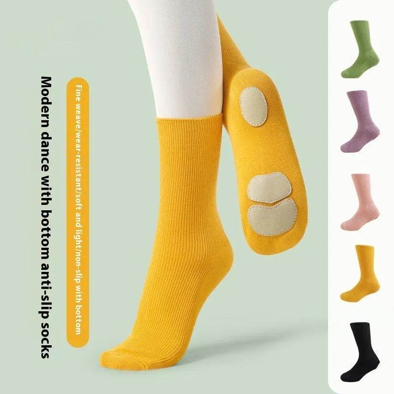 Mid Length Professional Classical Non-slip Dance Practice Socks - Velora