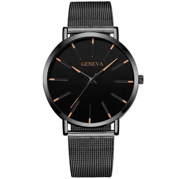 Mesh strap quartz watch