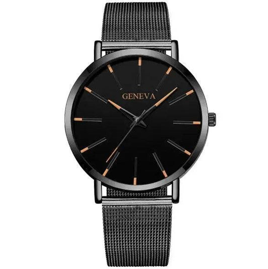 Mesh strap quartz watch