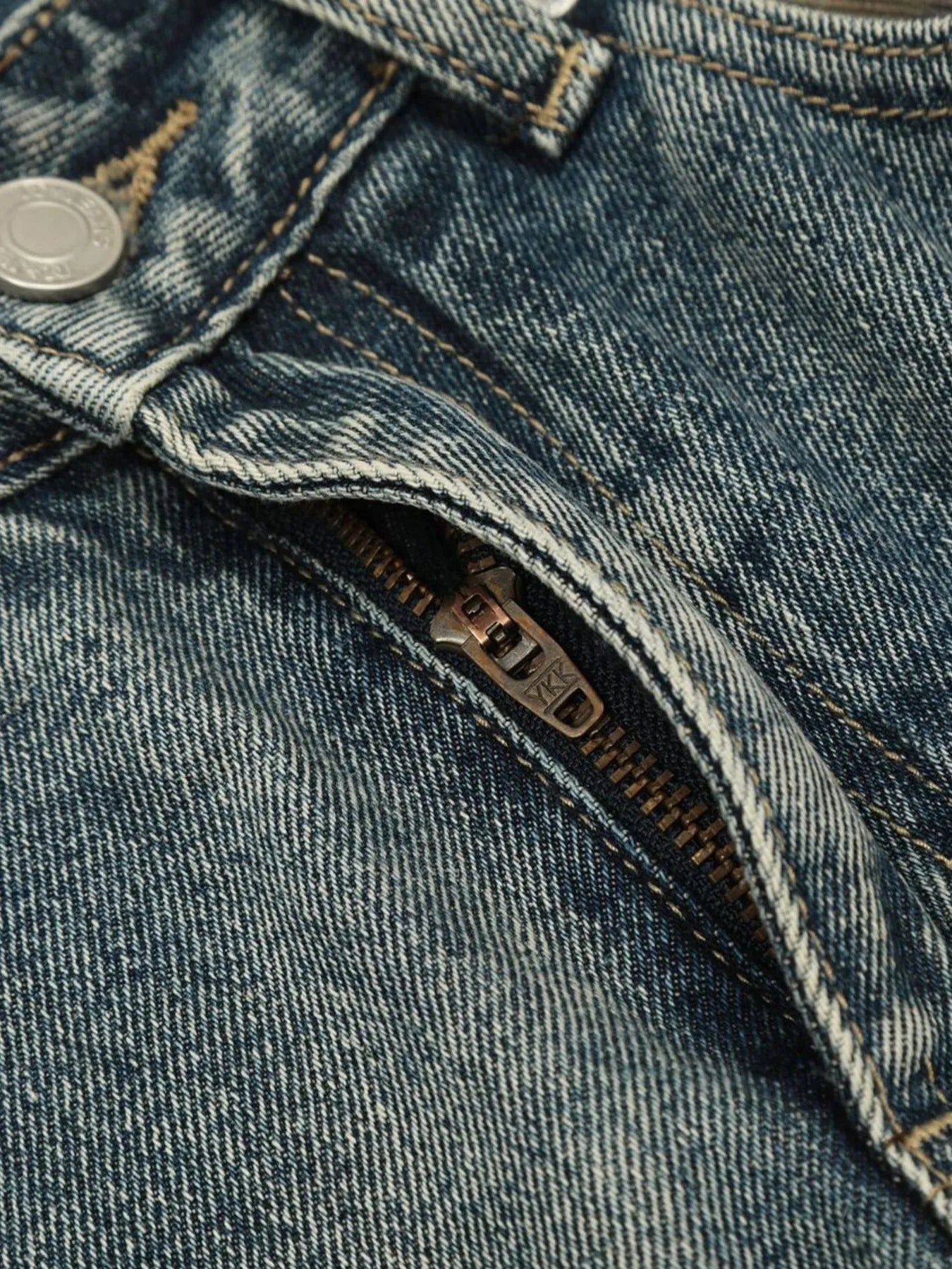 Men's Distressed Camouflage Patchwork Jeans - Velora