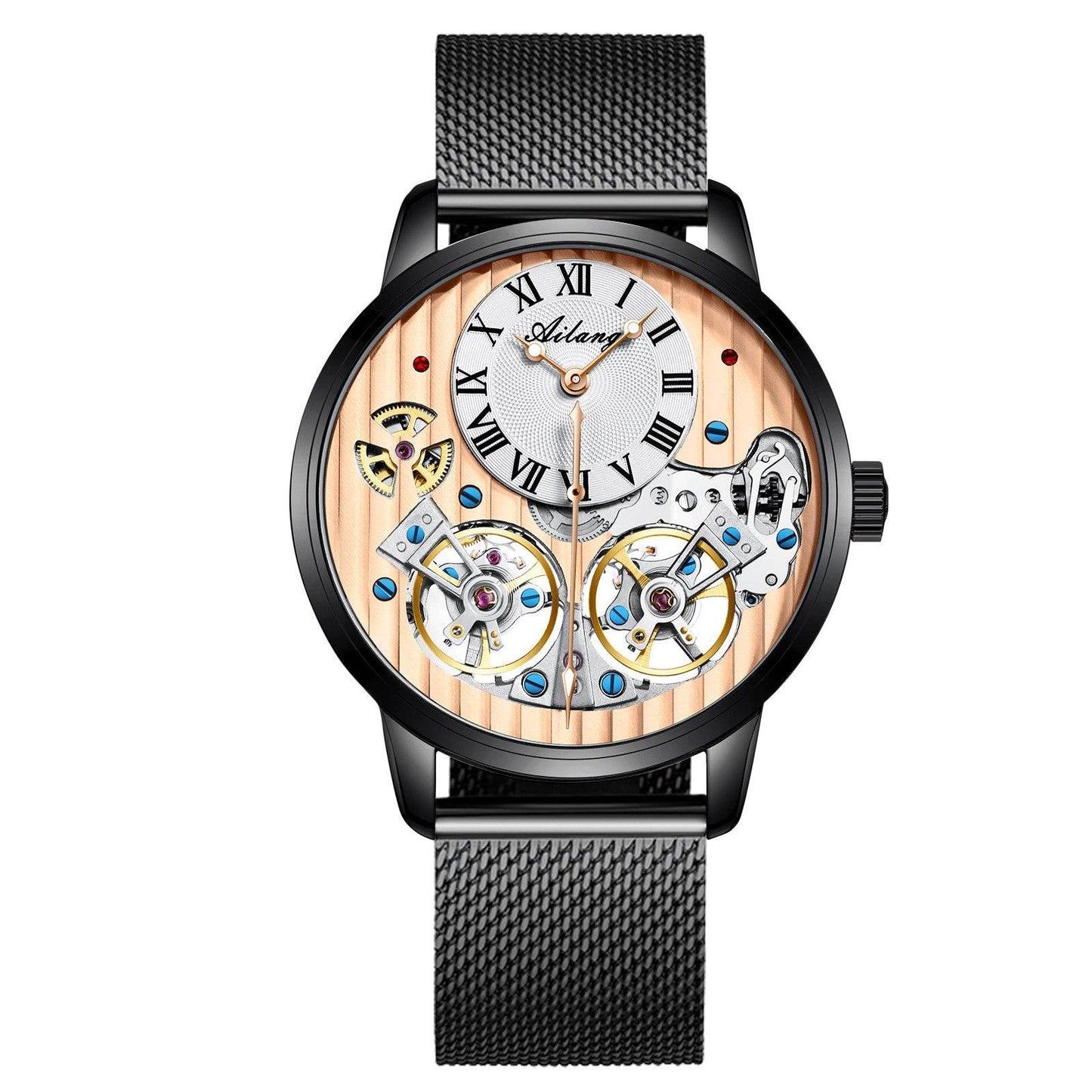 Men's Automatic Mechanical Watch – Stainless Steel, 41mm, Water Resistant