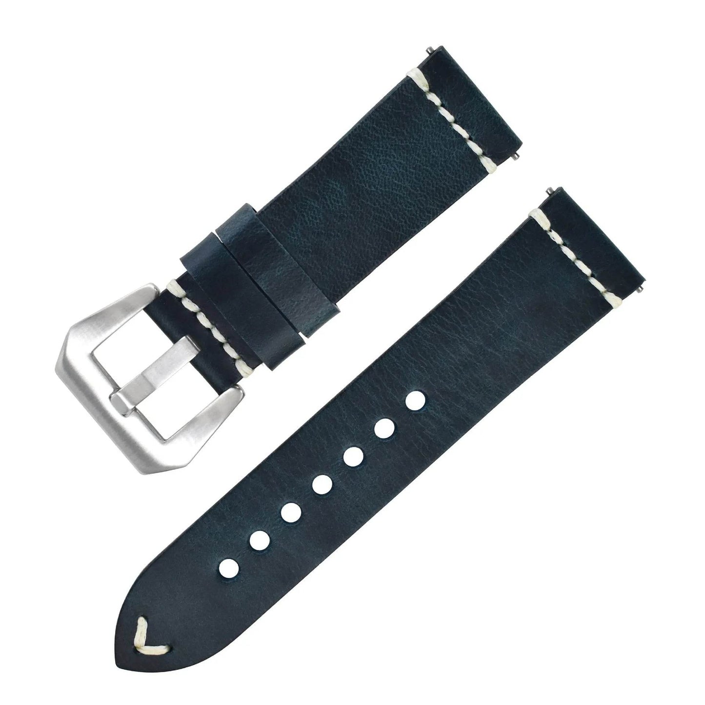 Discoloring Oil Wax Top Layer Cowhide Watch Strap - Velora
