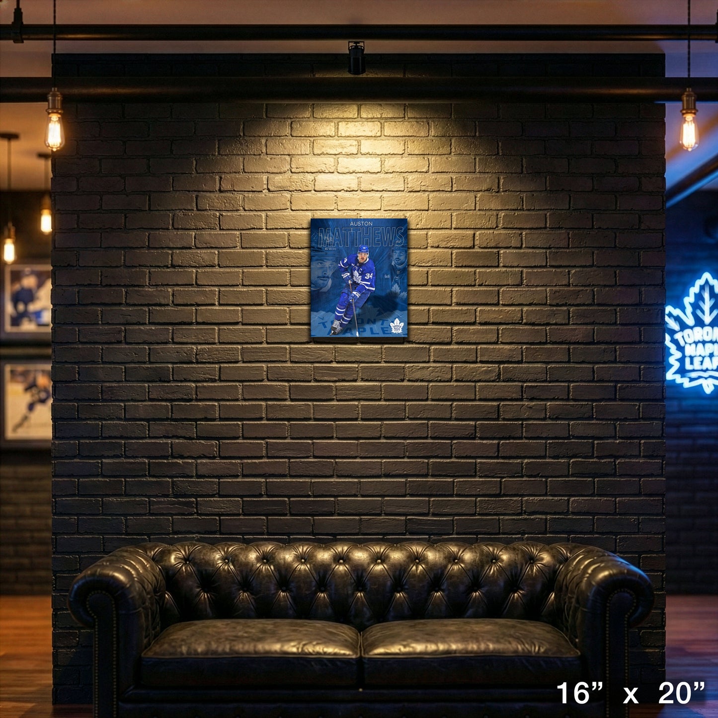 Auston Matthews 16x20 Canvas Collage Maple Leafs-V