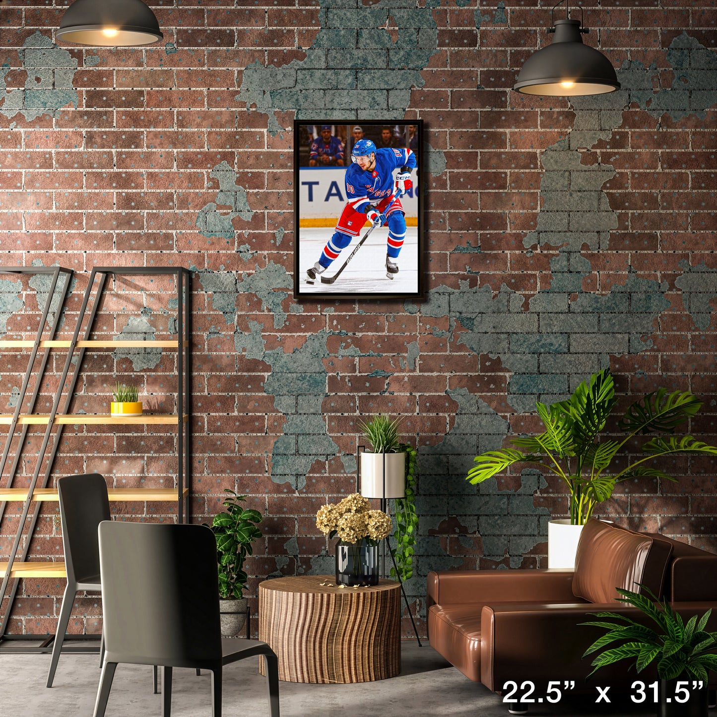 Artemi Panarin Framed 20x29 Canvas Rangers Action-V