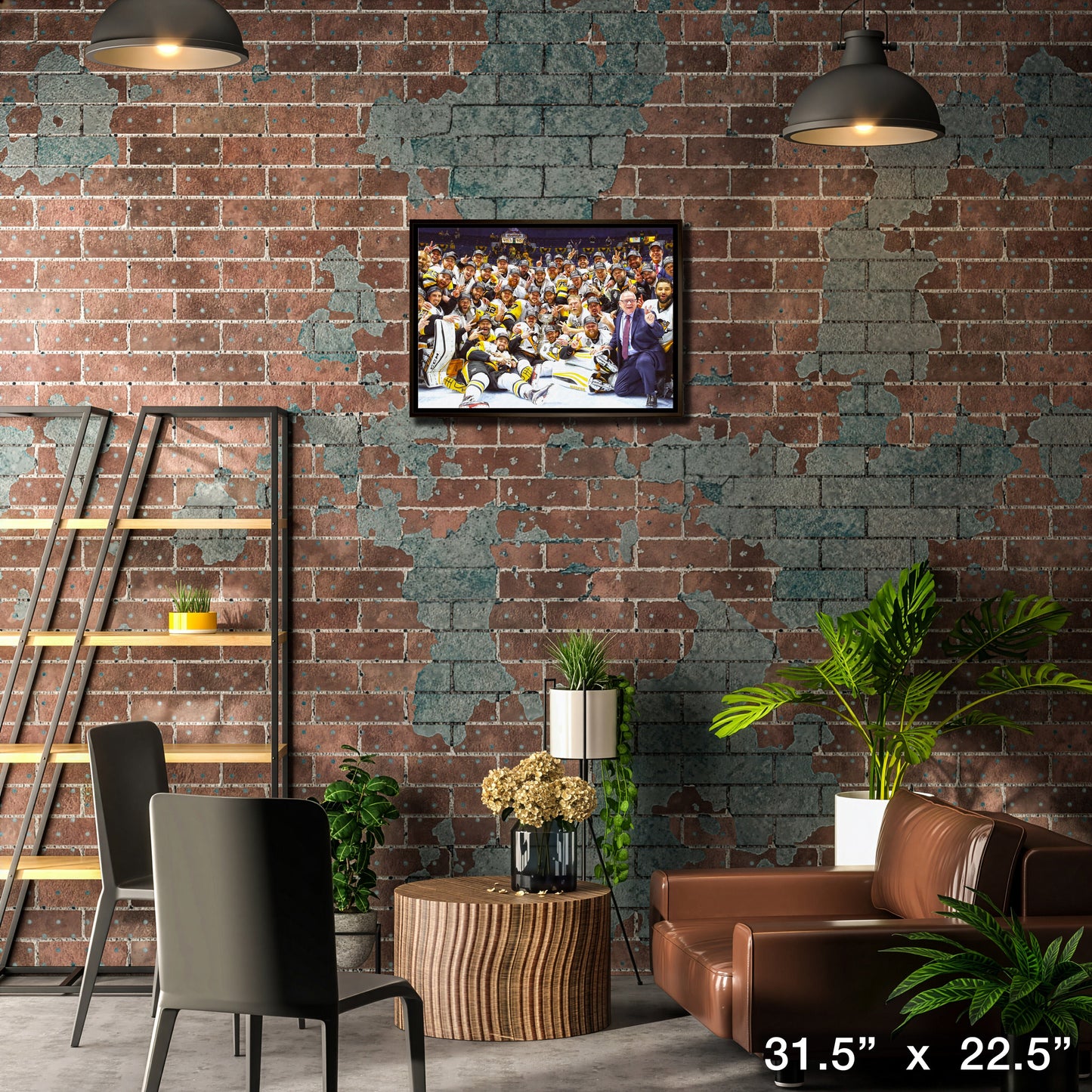 Pittsburgh Penguins 20x29 Framed Canvas 2017 Stanley Cup