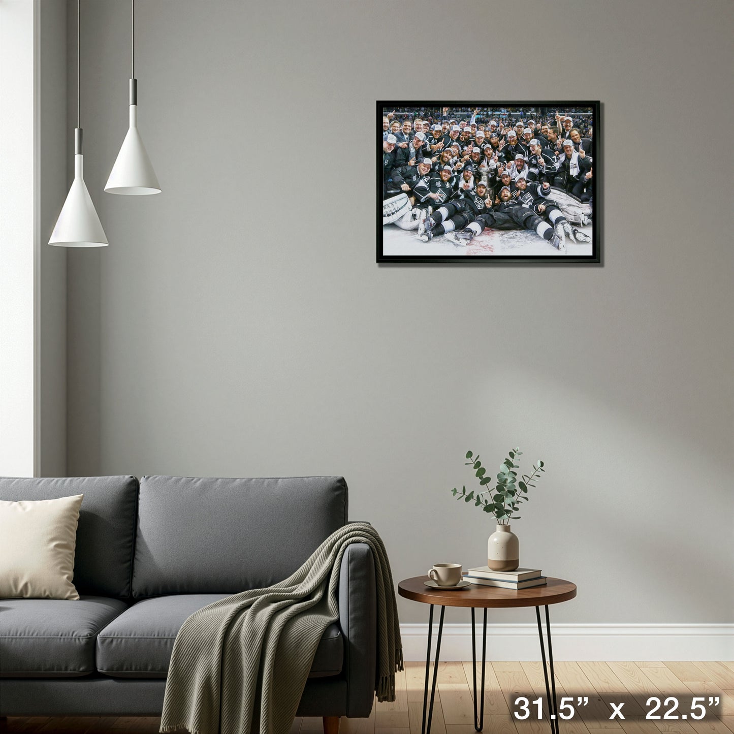 Los Angeles Kings 20x29 Framed Canvas 2014 Stanley Cup