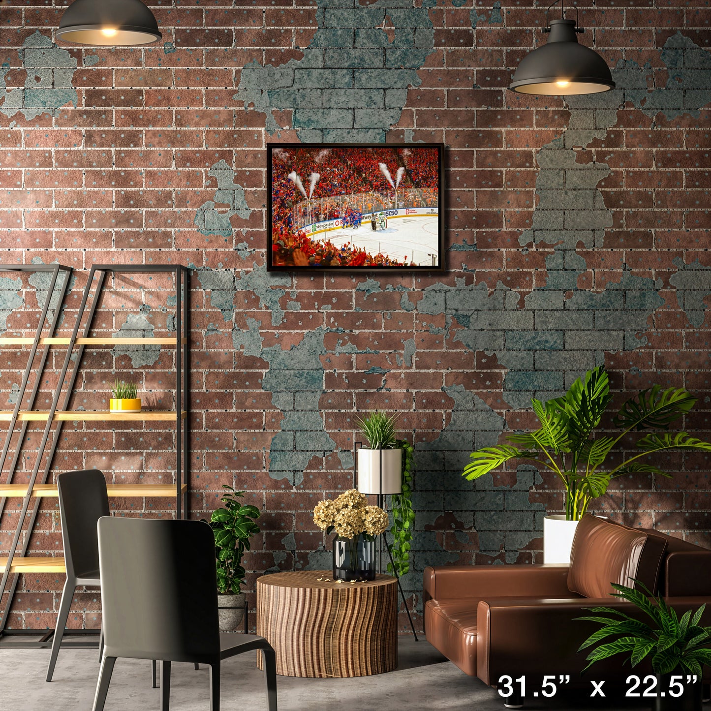 Edmonton Oilers 20x29 Framed Canvas Conference Final Celebration