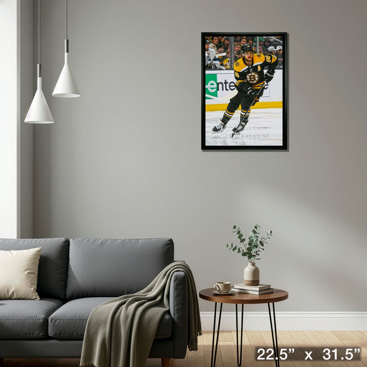 David Pastrnak 20x29 Framed Canvas Boston Bruins