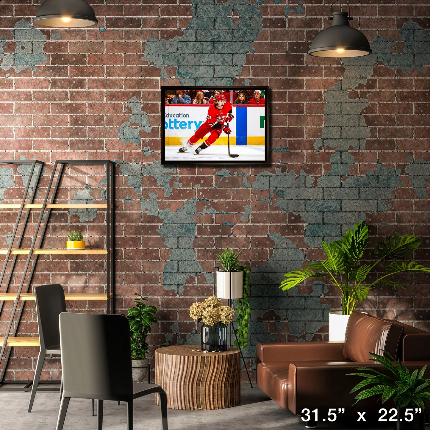 Martin Necas 20x29 Framed Canvas | Carolina Hurricanes