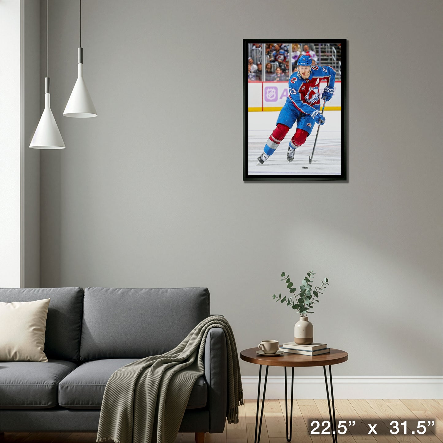 Nathan MacKinnon 20x29 Framed Canvas Colorado Avalanche