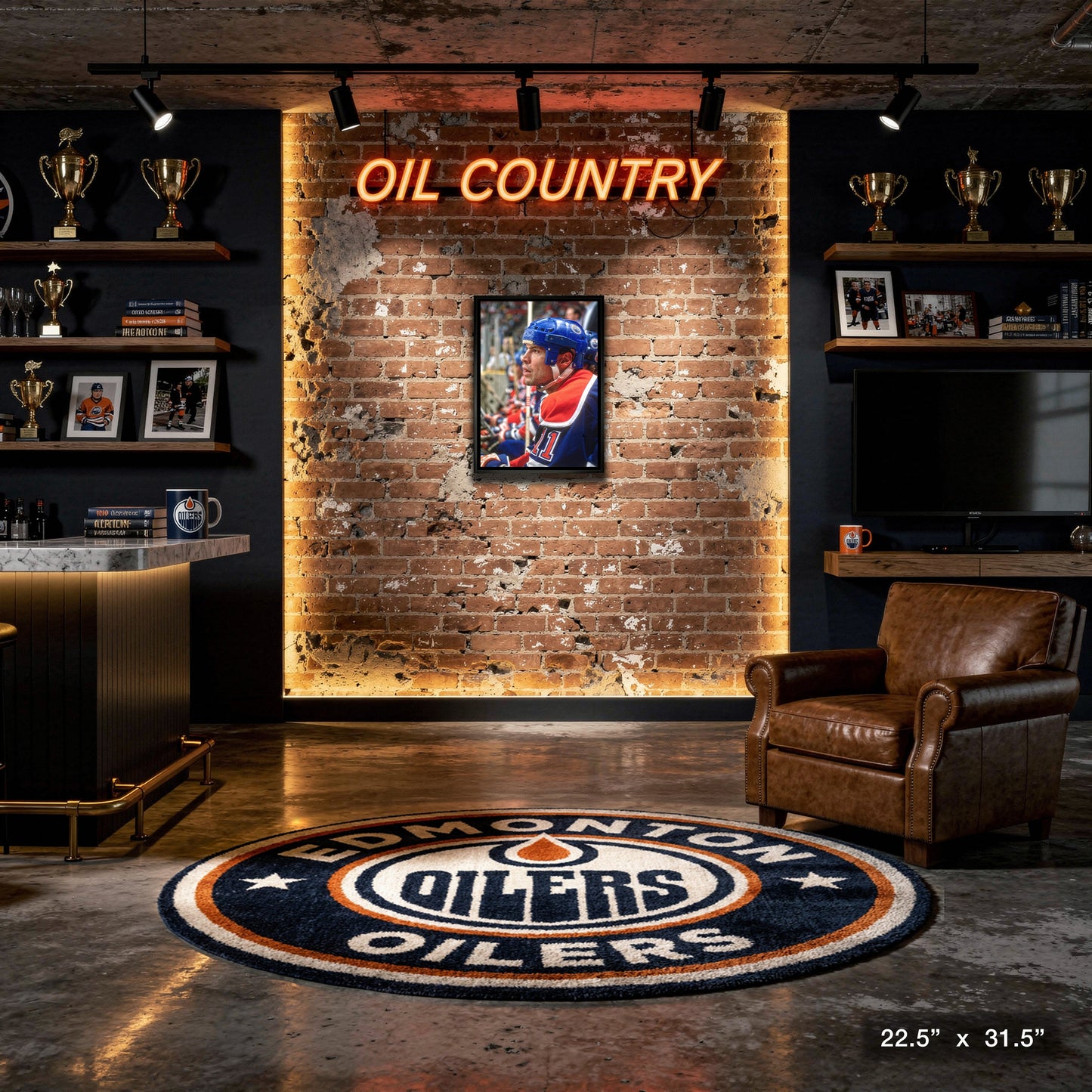 Mark Messier 20x29 Framed Canvas Edmonton Oilers