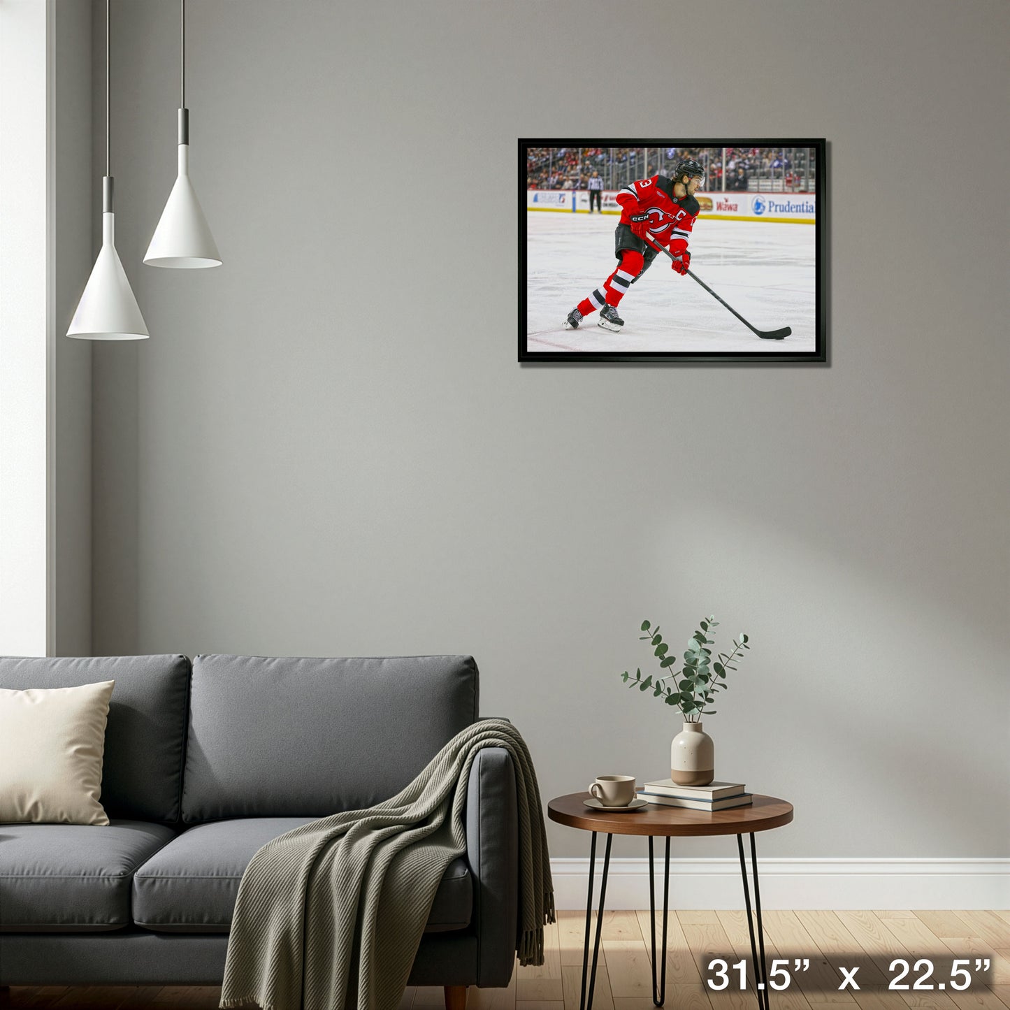 Nico Hischier 20x29 Framed Canvas New Jersey Devils