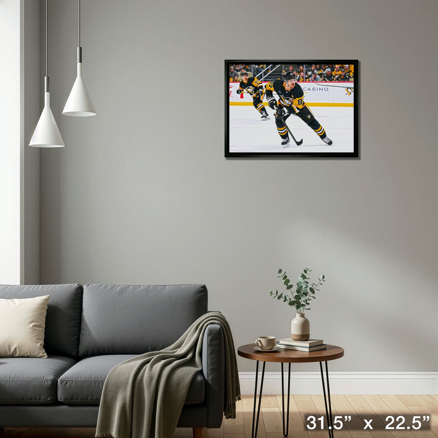 Sidney Crosby 20x29 Framed Canvas Pittsburgh Penguins
