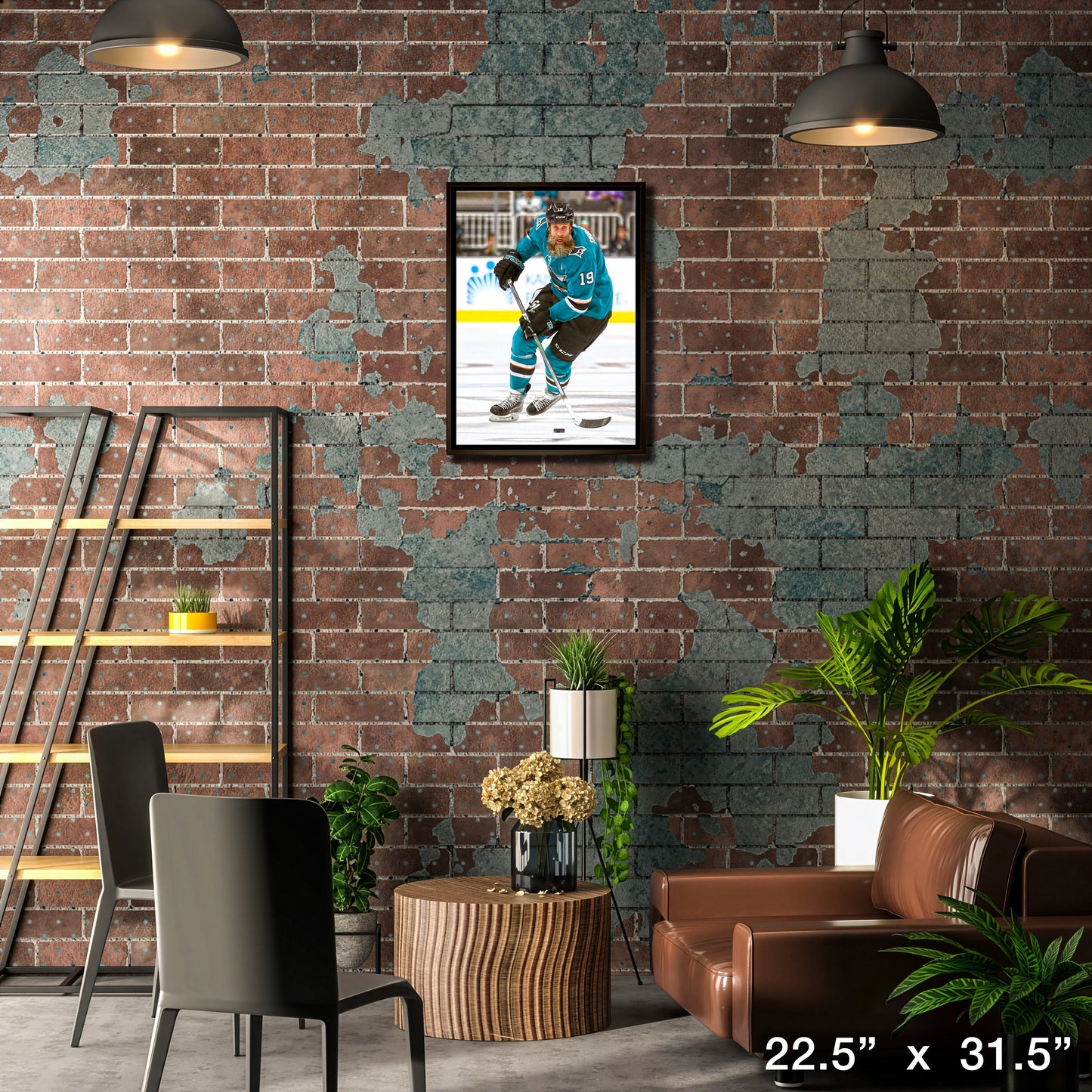 Joe Thornton 20x29 Framed Canvas San Jose Sharks