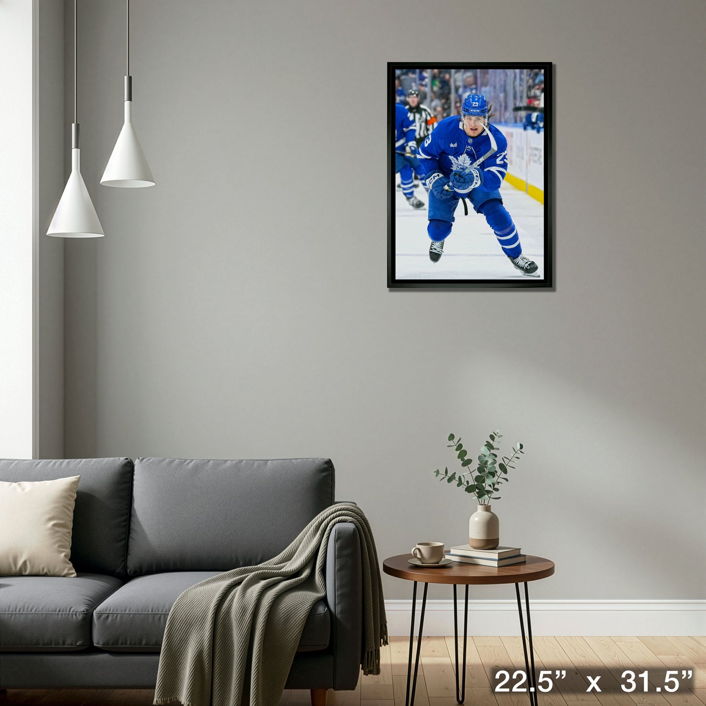 Matthew Knies 20x29 Framed Canvas Toronto Maple Leafs