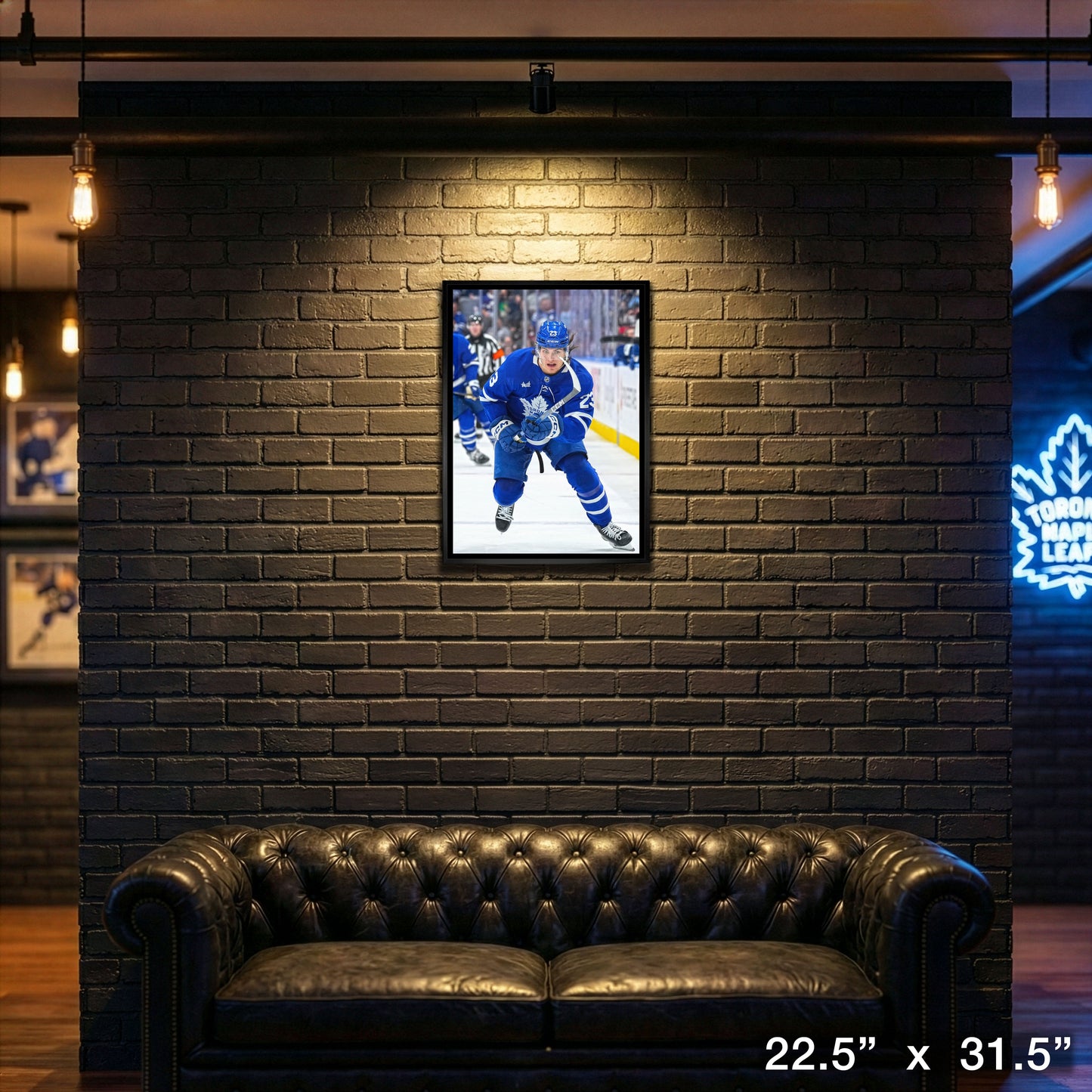 Matthew Knies 20x29 Framed Canvas Toronto Maple Leafs