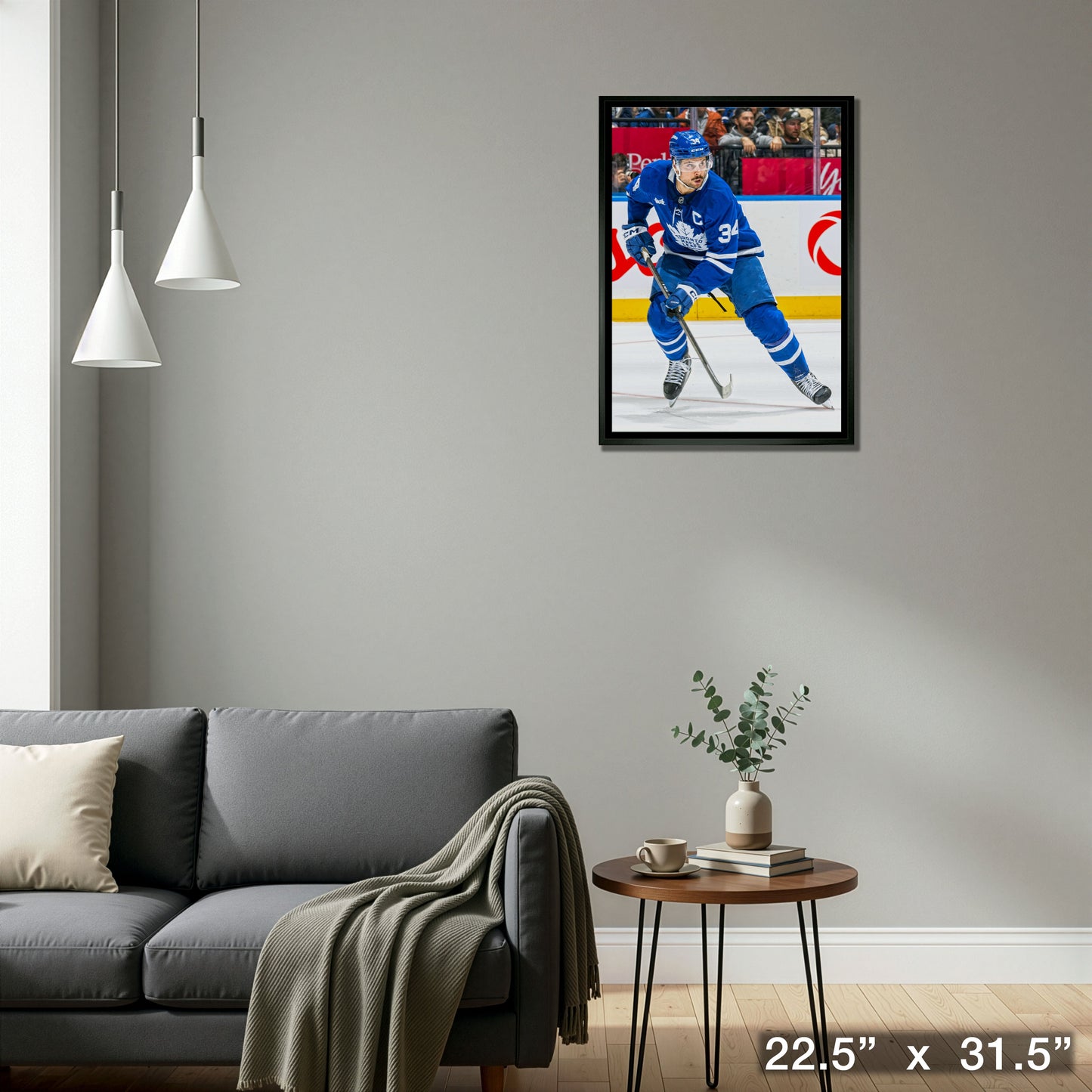 Auston Matthews 20x29 Framed Canvas Toronto Maple Leafs
