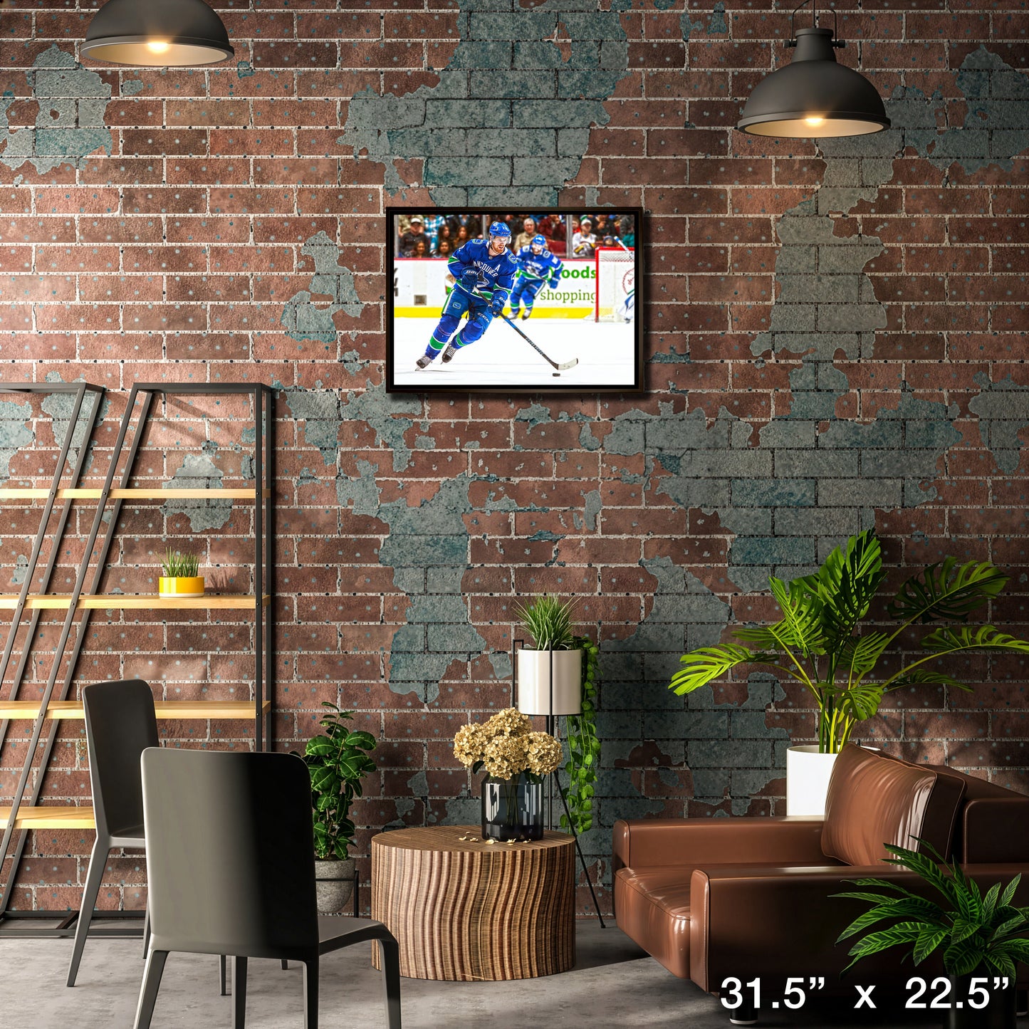 Daniel Sedin 20x29 Framed Canvas Vancouver Canucks