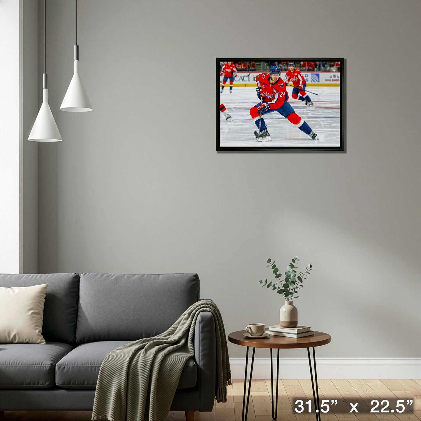 Connor McMichael 20x29 Framed Canvas Washington Capitals