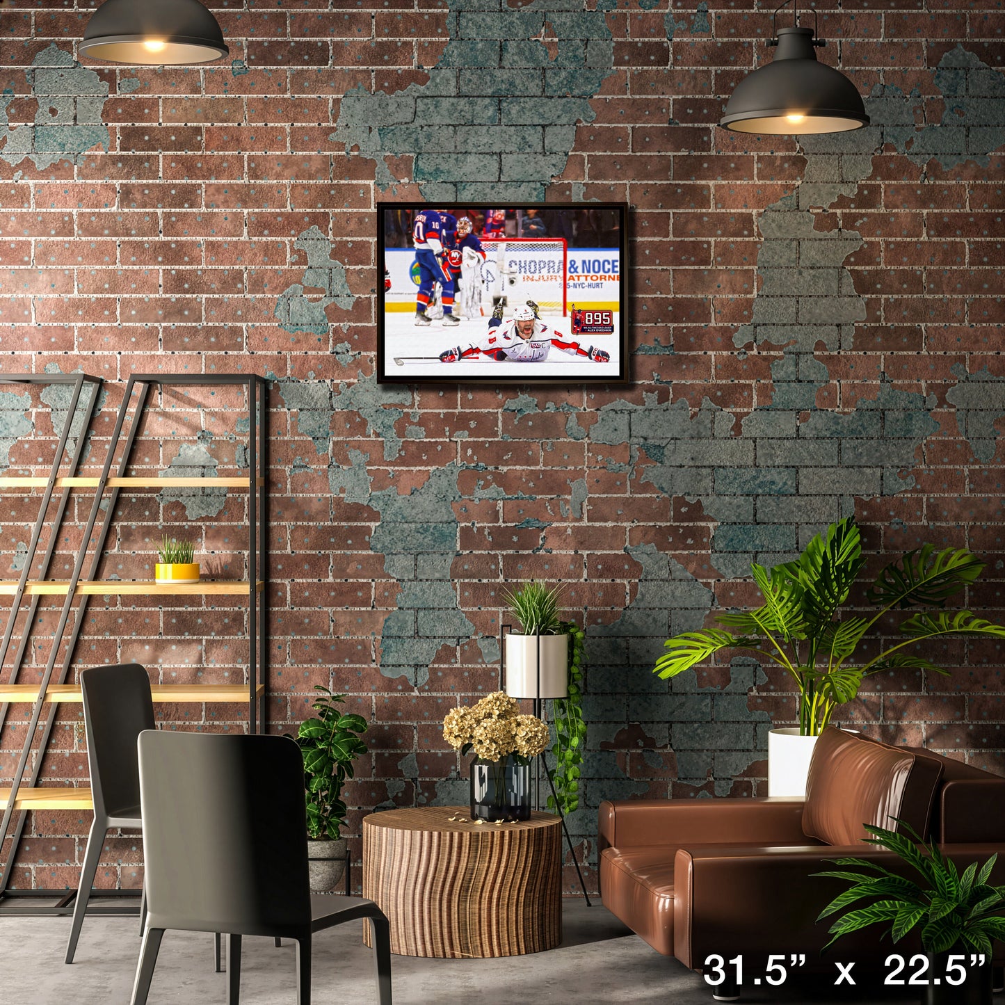 Alexander Ovechkin 20x29 Framed Canvas 895 Goals Celebration Washington Capitals