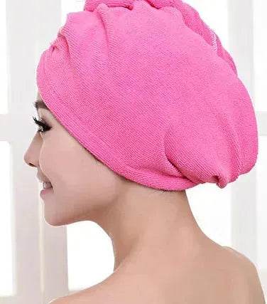Women's Microfiber Hair Dryer Cap Absorbent Hair Towel. - Velora