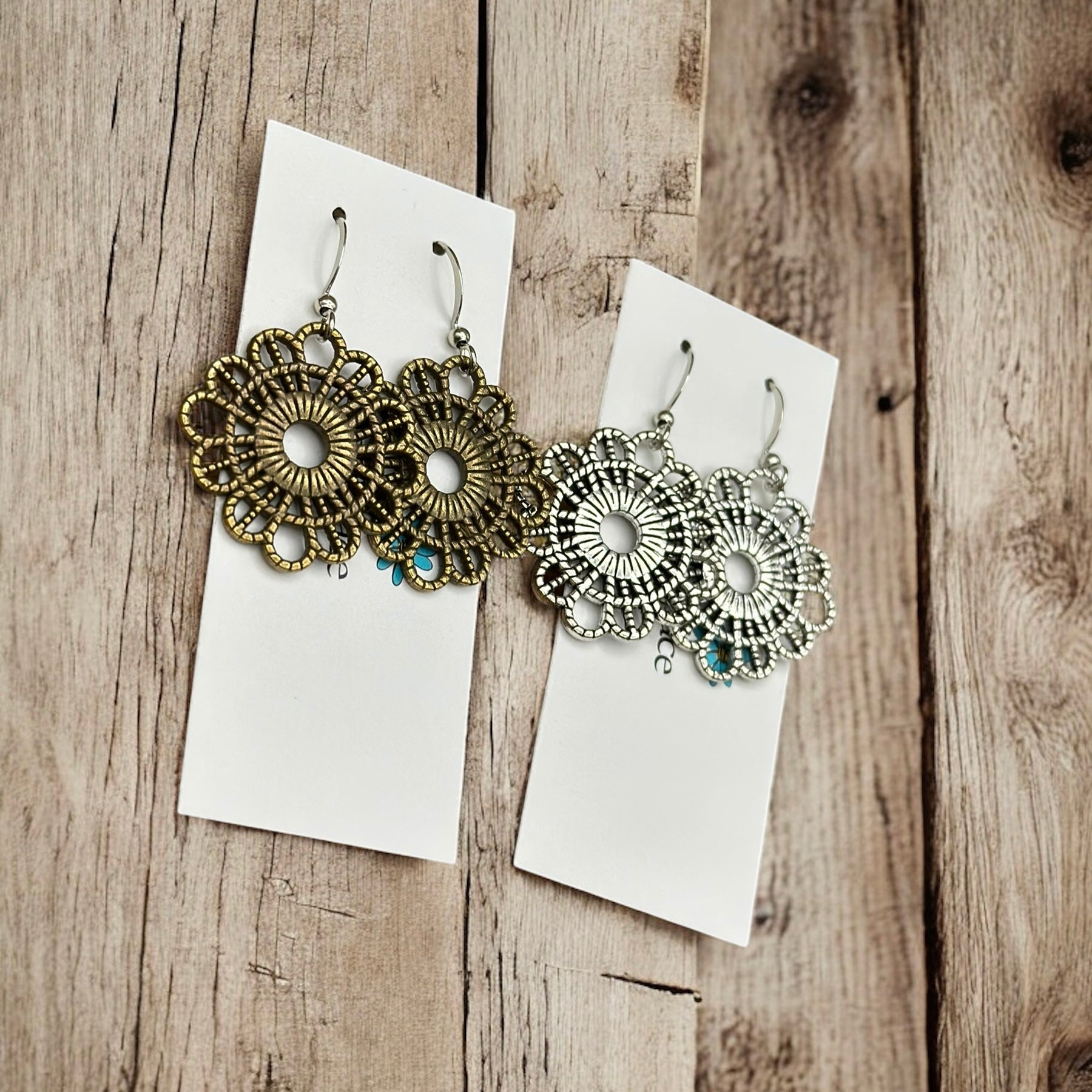 Lace Textured Earrings - Velora