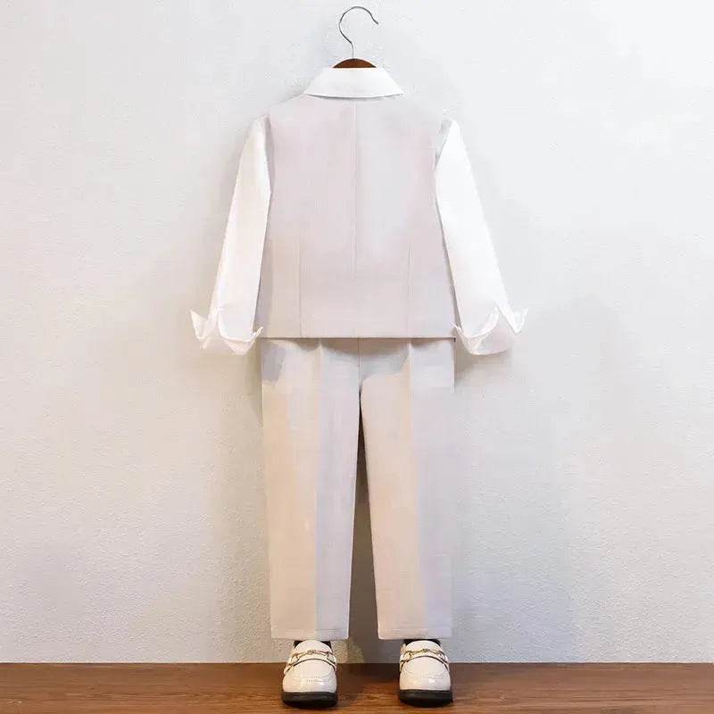 Children's Suit Vest Suit Gentleman Best Man suit 3 piece set outfit - Velora