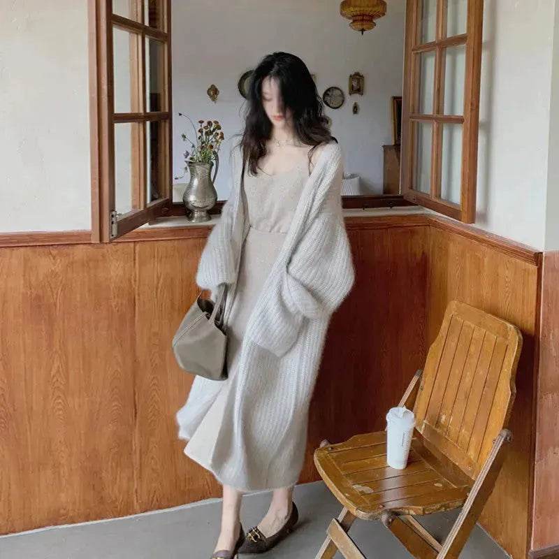 New Style Women Autumn Winter Fleece Long Kimono Sweater Jacket coat - Velora