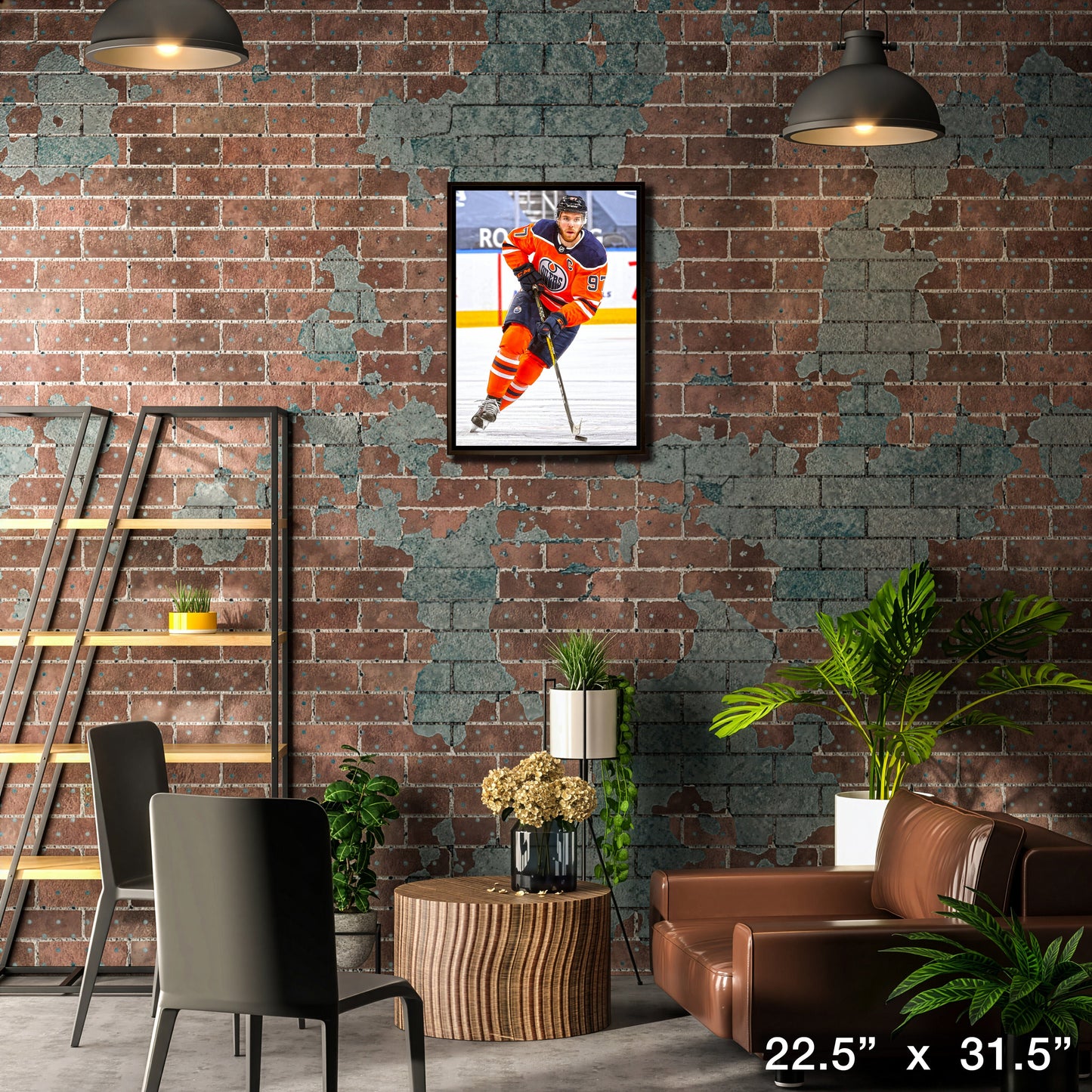 Connor McDavid Edmonton Oilers Framed 20x29 Skating Canvas