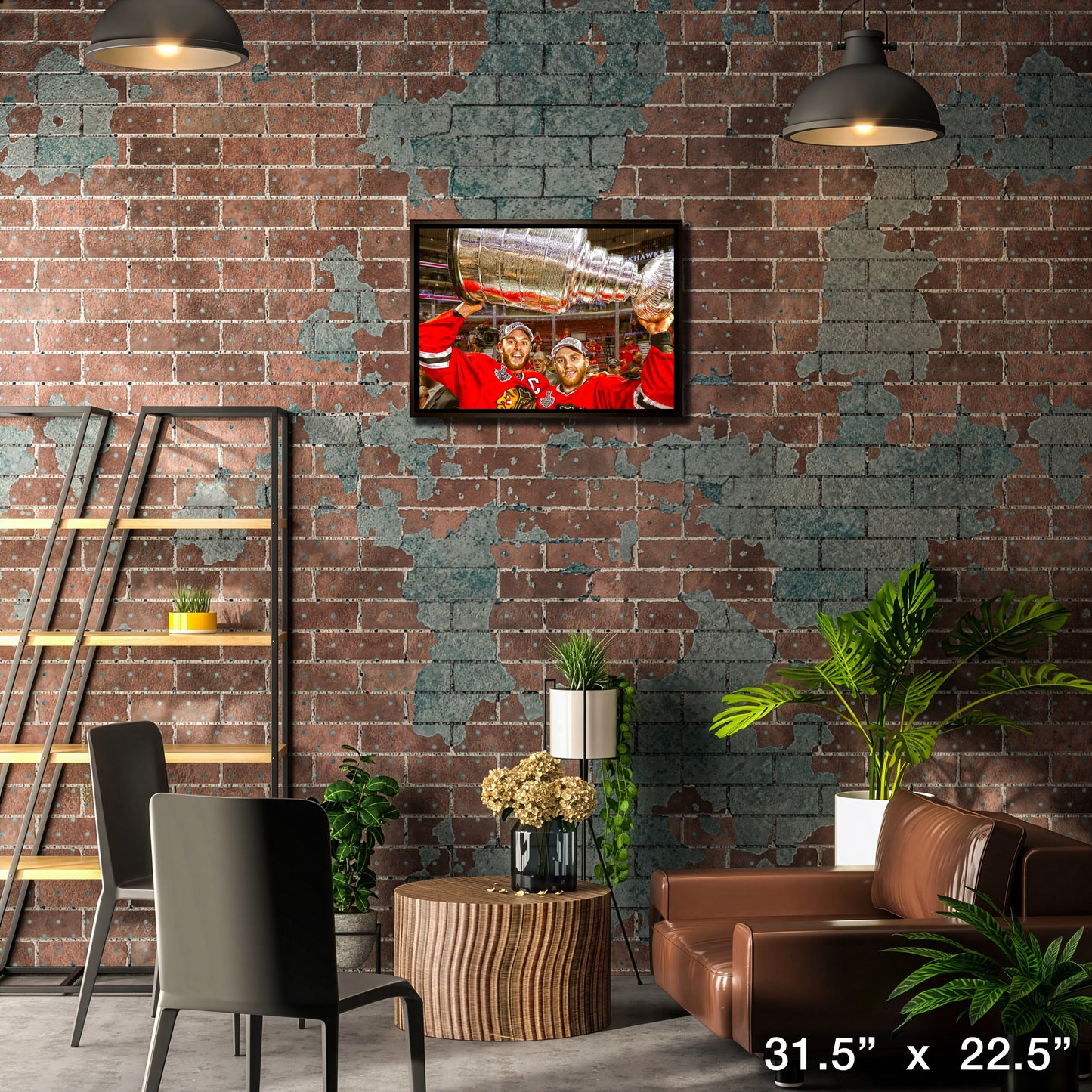 Jonathan Toews & Patrick Kane Chicago Blackhawks Framed 20x29 Lifting Stanley Cup Canvas