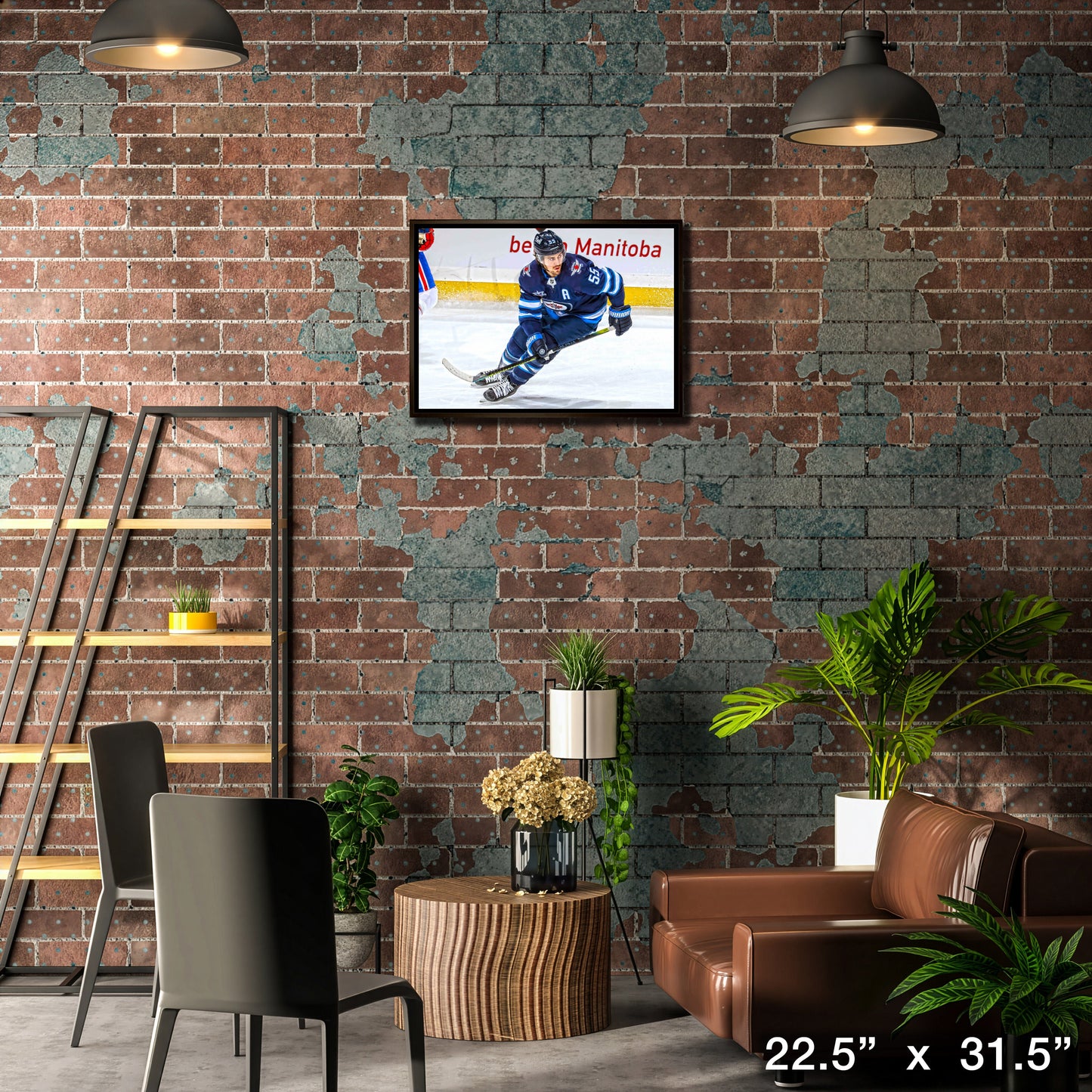 Mark Scheifele Winnipeg Jets Framed 20x29 Skating Canvas