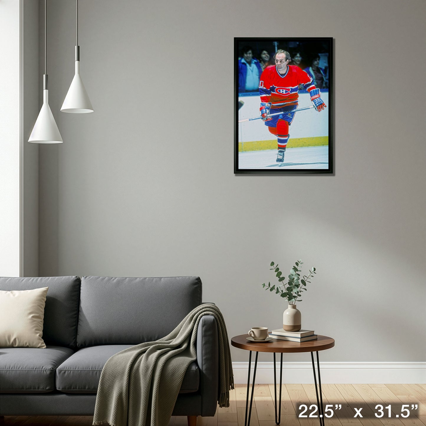 Guy Lafleur Montreal Canadiens Framed 20x29 Action Close-Up Canvas