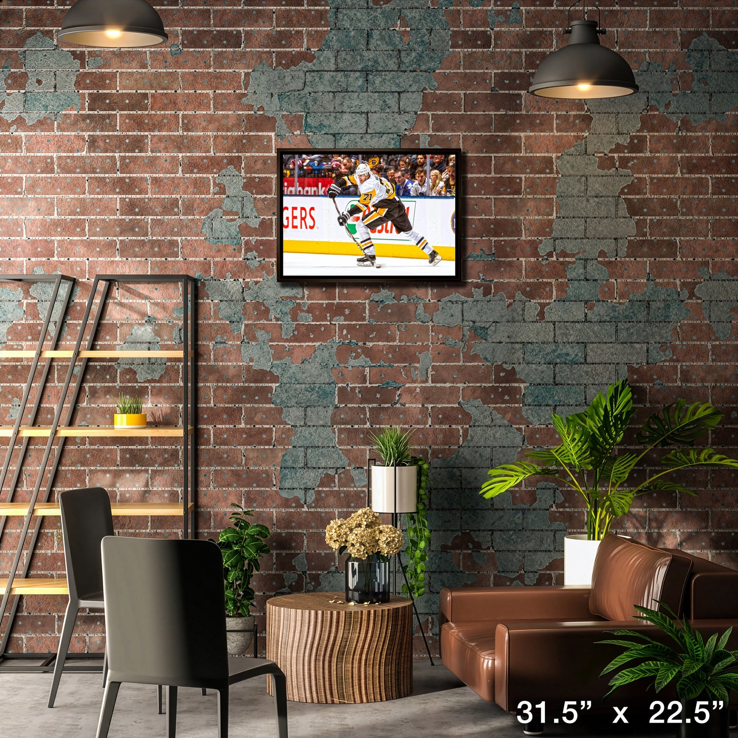 Evgeni Malkin Pittsburgh Penguins Framed 20x29 Passing Puck Canvas