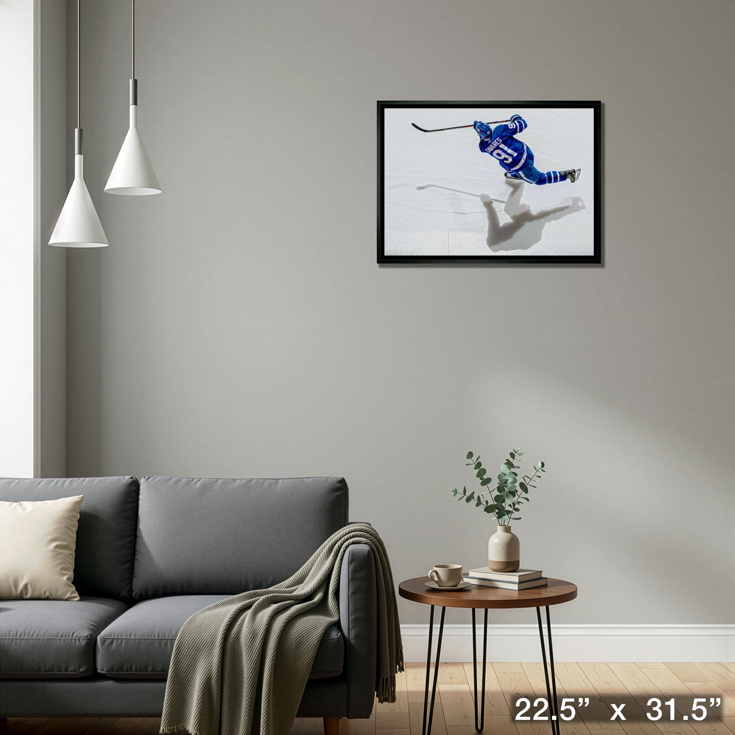 John Tavares Toronto Maple Leafs Framed 20x29 Shooting Canvas