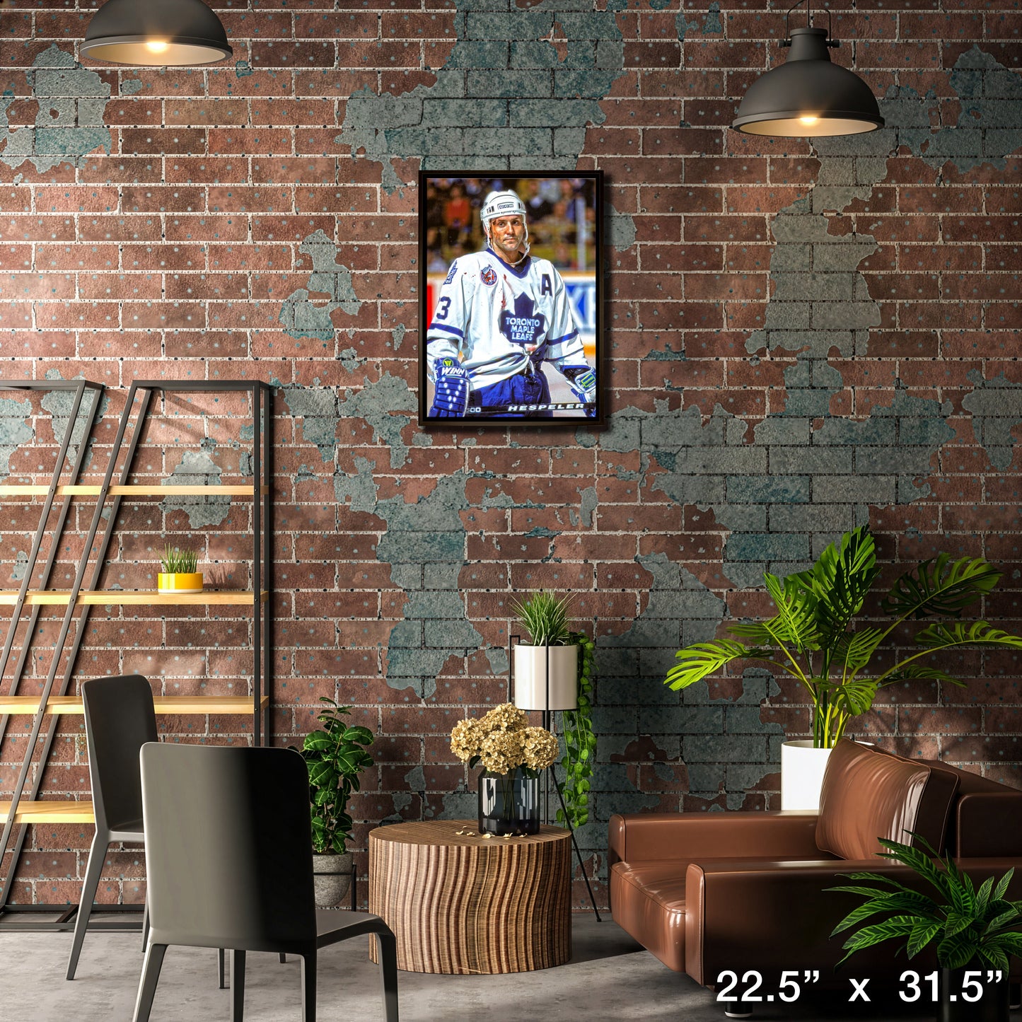 Doug Gilmour Toronto Maple Leafs Framed Canvas Bloody Warrior Canvas