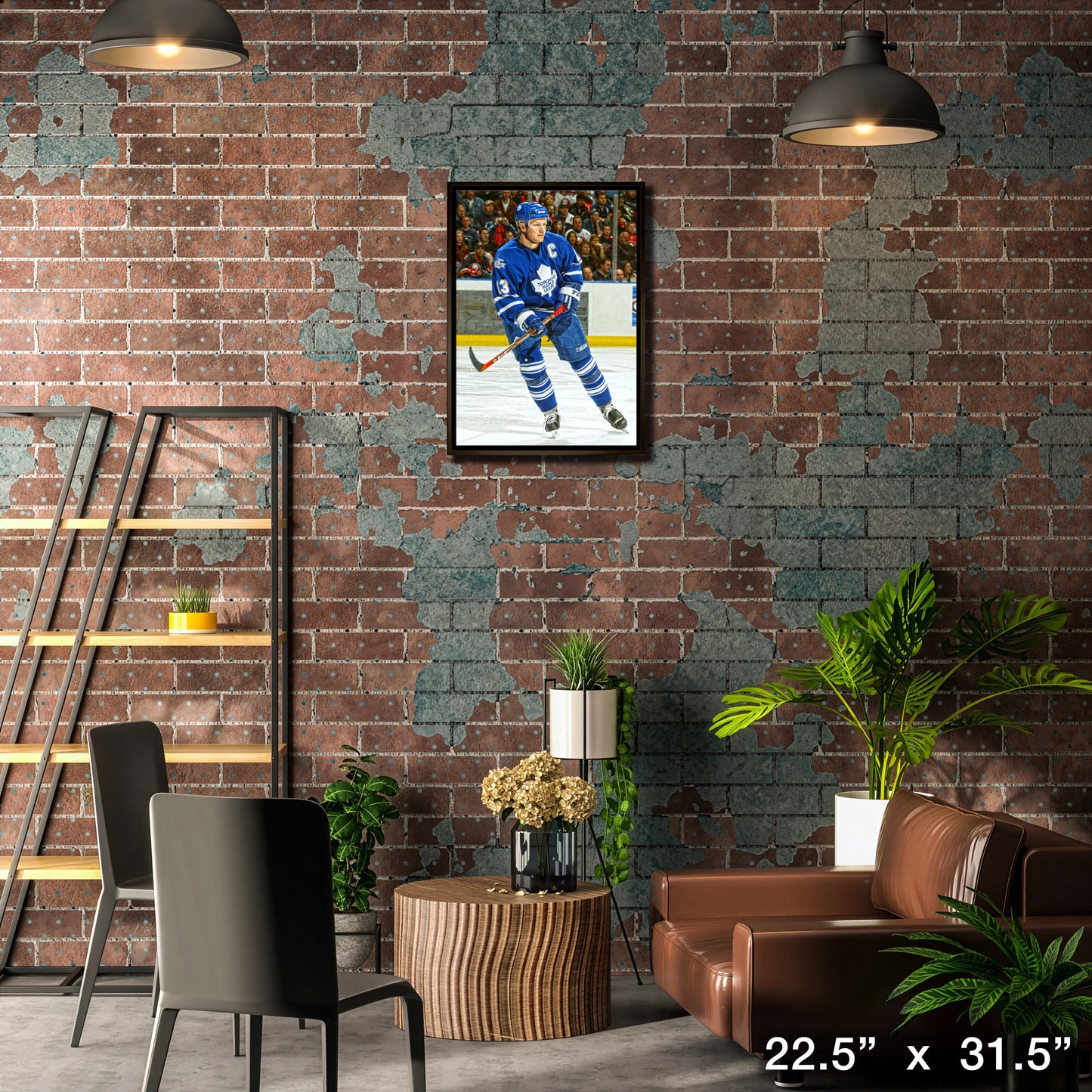 Mats Sundin Toronto Maple Leafs Framed 20x29 Action Canvas
