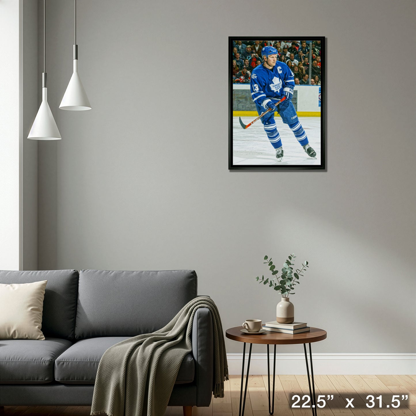 Mats Sundin Toronto Maple Leafs Framed 20x29 Action Canvas