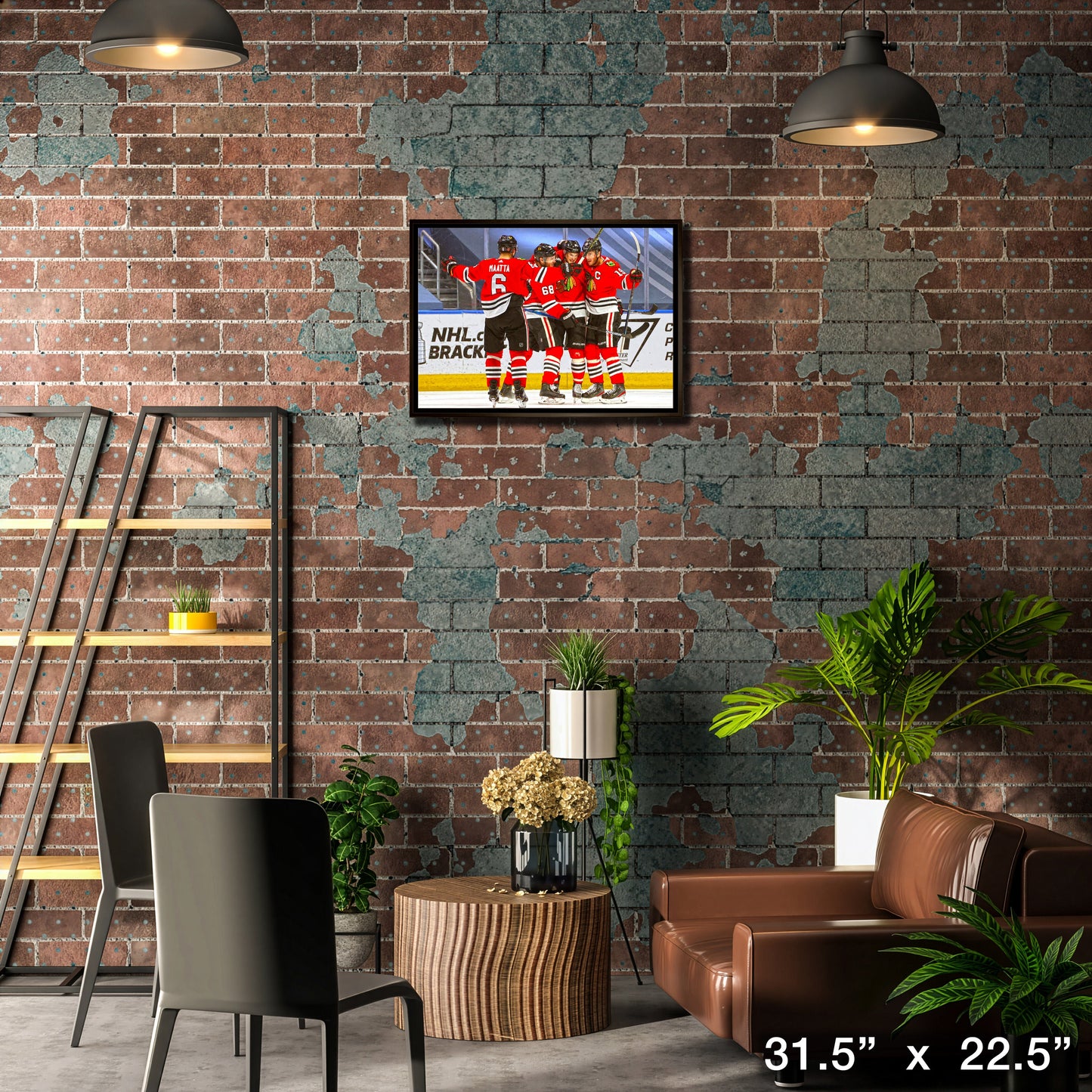 Chicago Blackhawks Framed 20x29 Goal Celebration Canvas