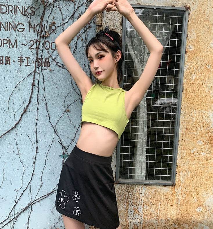 Summer Halter neck tank Tops and Skirt Outfit set - Velora