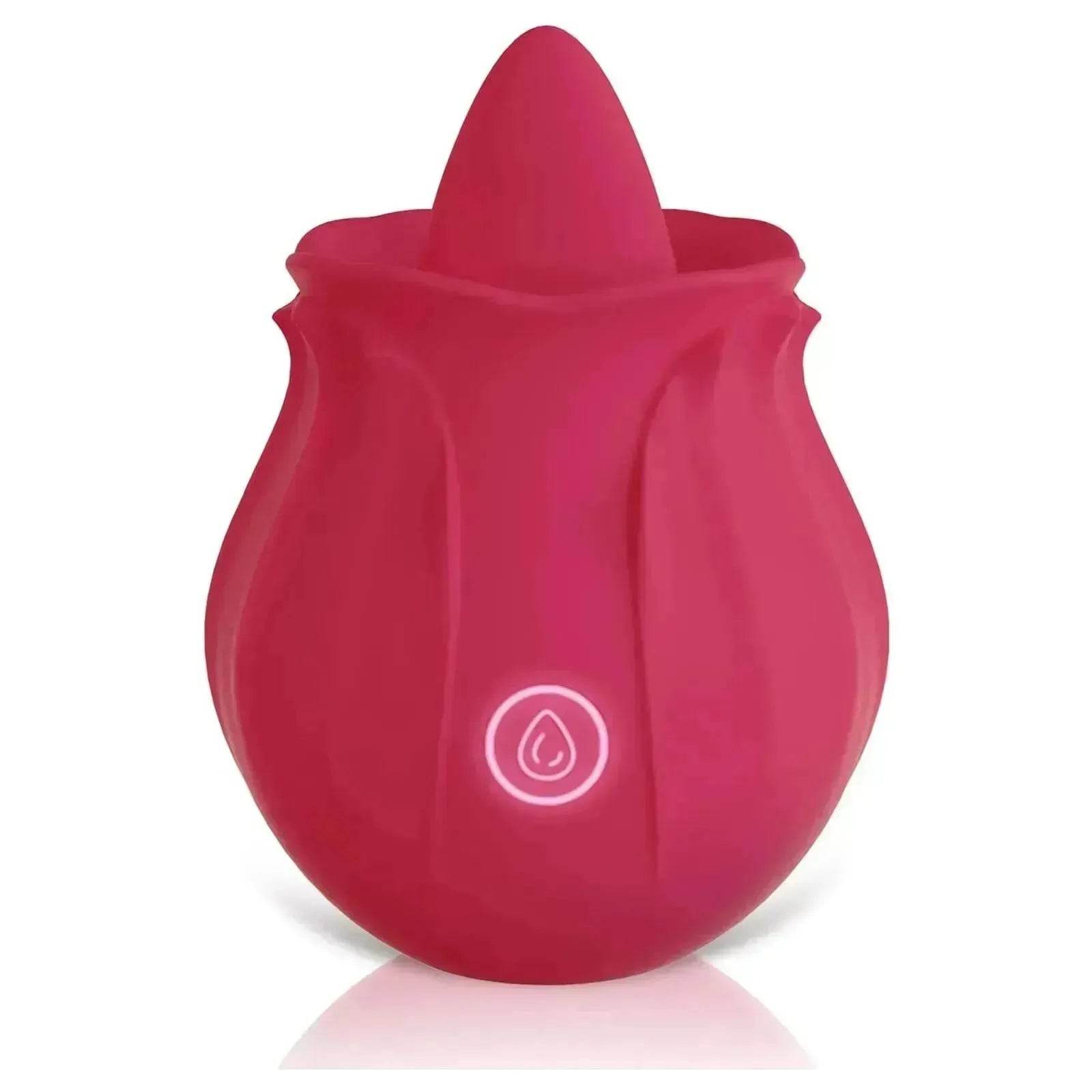 Rechargeable Rose Toy With Tongue Licking Best Clitoral Stimulator for Women - Velora