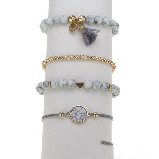 Turquoise Tassel Round Stone Bracelet AliExpress Fashion - Velora