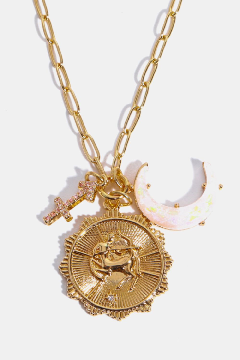 Constellation and Moon Pendant Copper Necklace - Velora