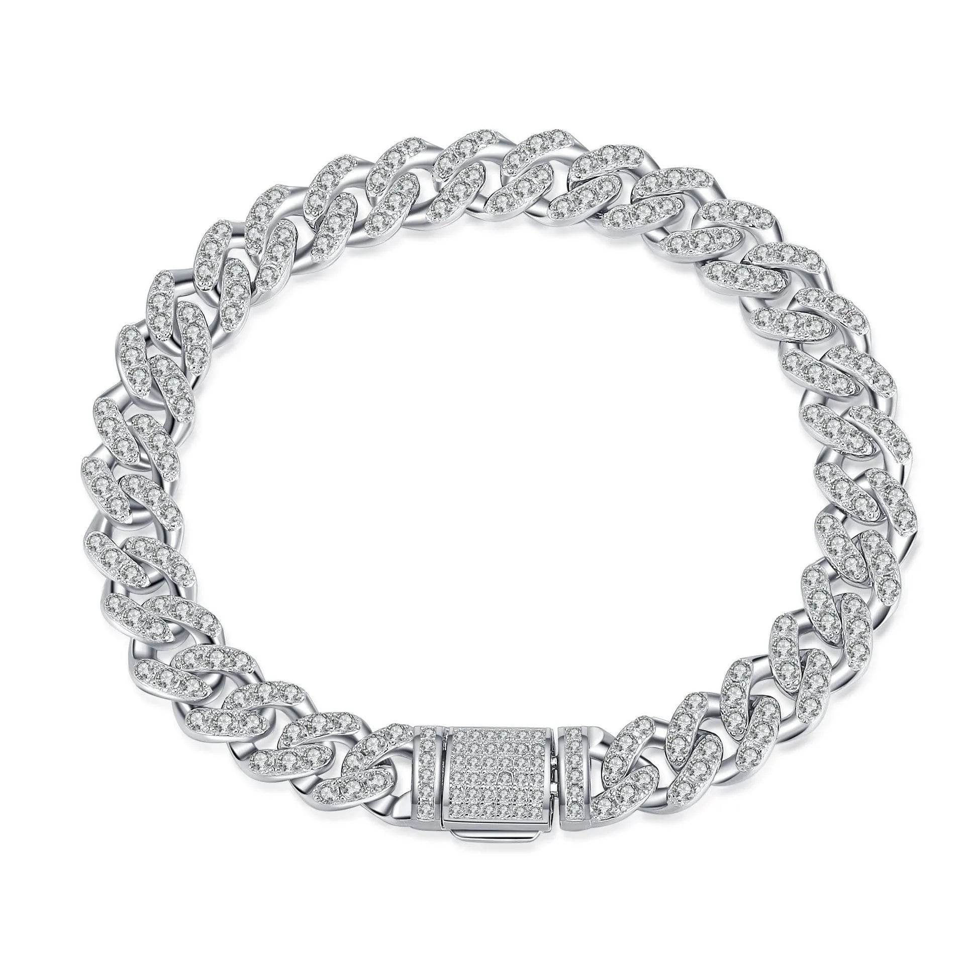 Cuban Link Chain Moissanite Bracelet - Velora
