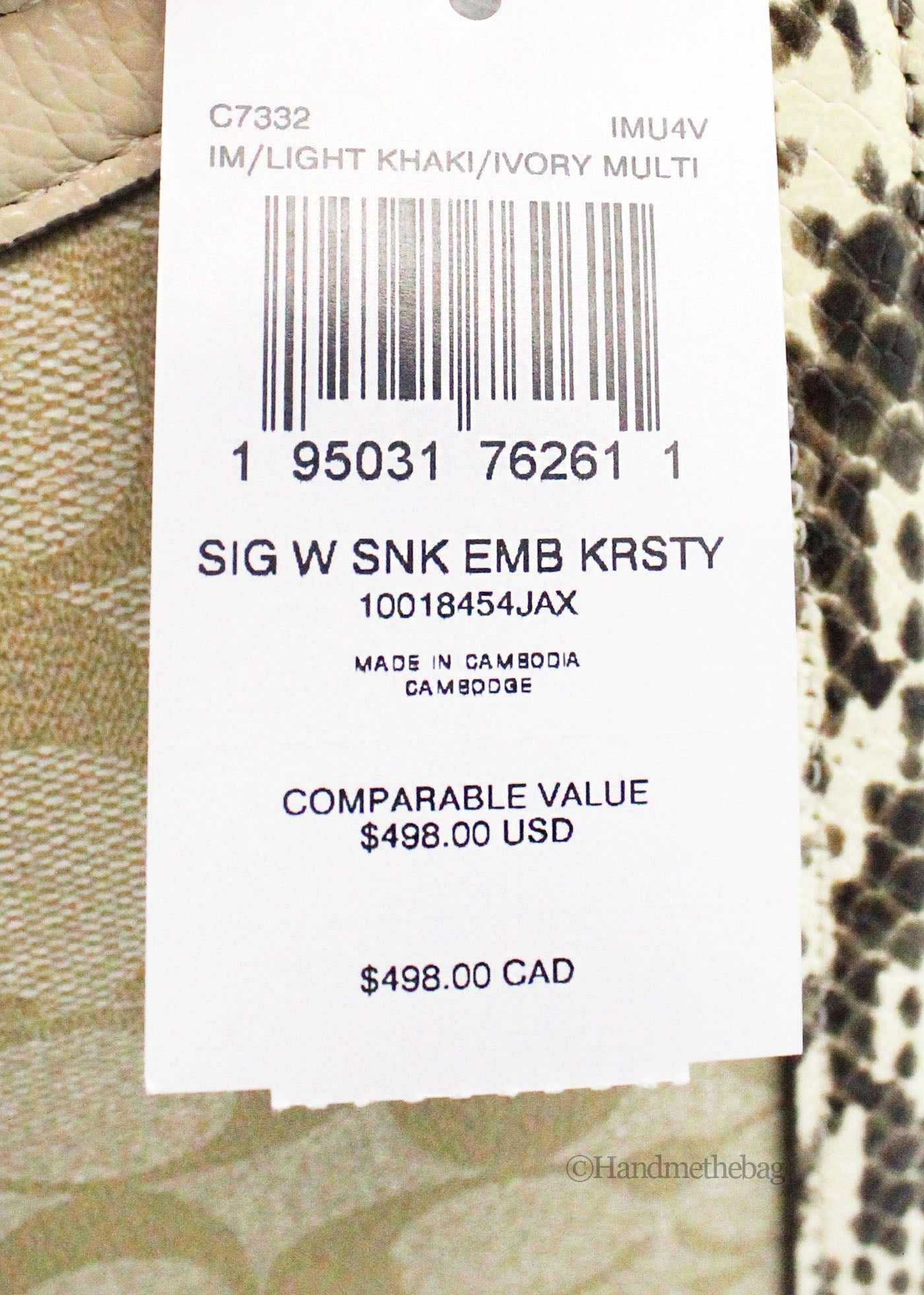 Coach Kristy Elegance Leather Triple Section Bag