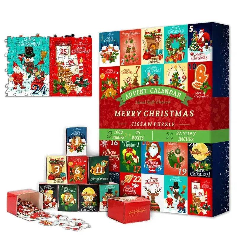 New 24 Boxes Unique Christmas Advent Calendar 2024 Jigsaw Puzzle - Velora