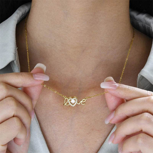 Valentines Day Gift New Titanium Steel Necklace Fashion New Love Smart Necklace Female Clavicle Chain Fashion Jewelry Woman - Velora